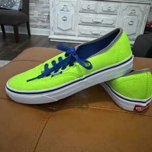 Vans shoes lime green/blue